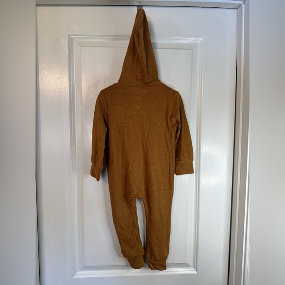 NWT Kyte Baby Marigold Bamboo Jersey Hooded Zip-Up Romper - Picture 2 of 5